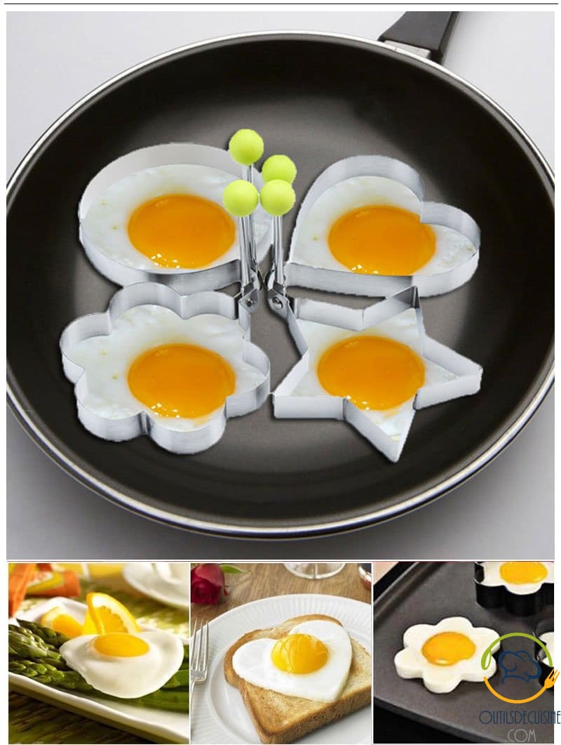 Moule œuf au plat inox avec manche (x 2) – CUISINE AU TOP